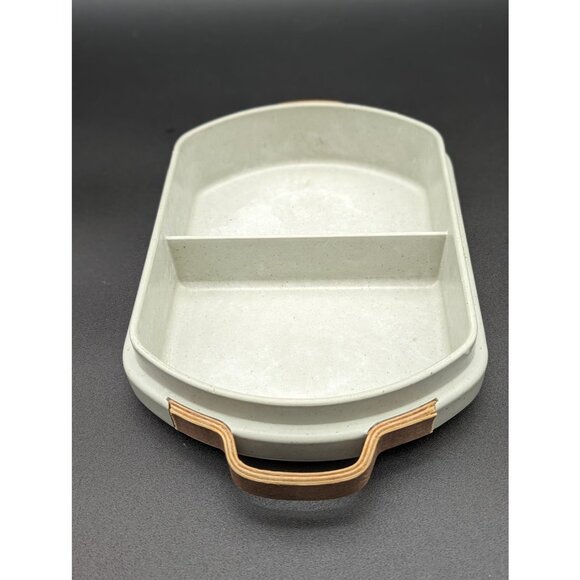 Vintage Supreme Stoneware Food Box with Leather Handles | Made in Canada - Picture 7 of 12